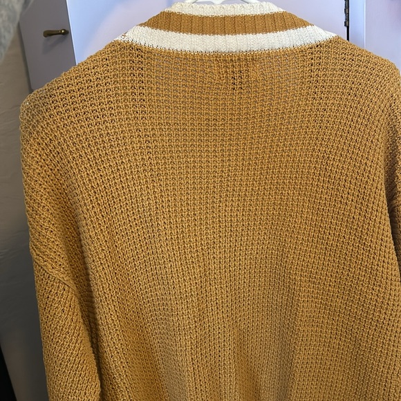 Universal Thread Mustard Yellow Knit Grandpa Cardigan - Picture 3 of 4